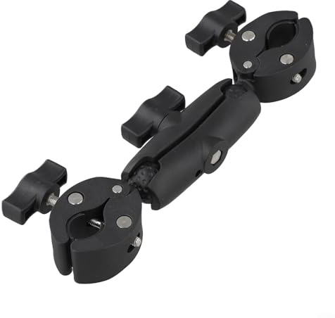 Lastdaytime Super Clamp Double pince de serrage pour appareil photo avec pince à crabe, parfaite pour une installation rapide et des ajustements (longue)
