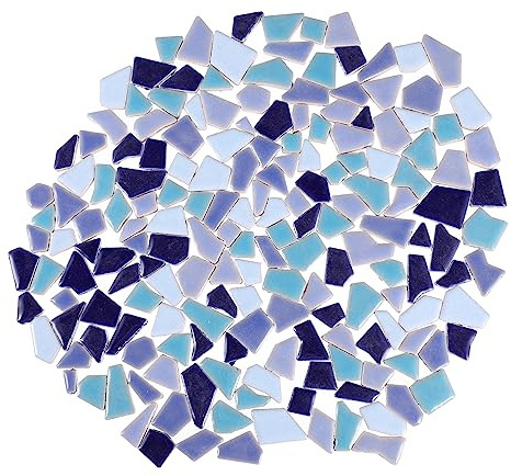 UKCOCO Piezas de Cerámica Irregulares Azulejos Esmaltados para Manualidades Diy Fáciles de Usar de 200g Bordes Uniformes para Suelos de Baño y Jardines