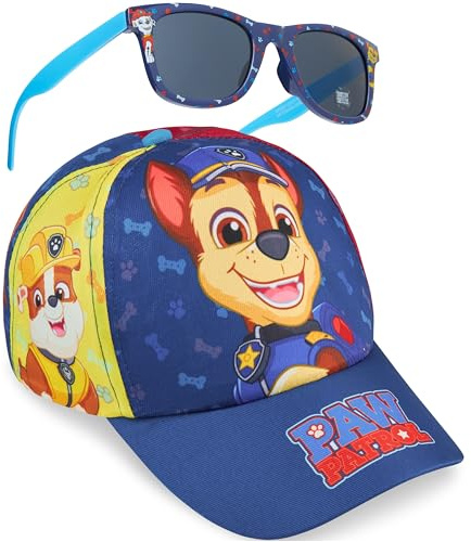 Paw Patrol Gorra Infantil Ajustable y Gafas de Sol UV 400, Conjunto Verano Niño Accesorios Ligero y Cómodo para Uso Diario (Multi Patrulla Canina)