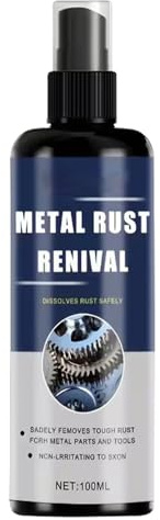 Tioheam Enlève-Rouille pour Métaux,Aérosol Dissolvant de Fer 50ml à Formule,Solution de Dissolution de la Rouille pour Surfaces en Métal - pour Cuisine,
