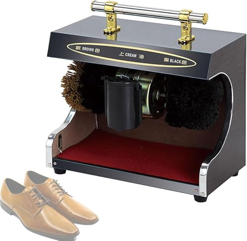 Electric Shoe Shine Machine, Automatic Shoe Polisher with Spherical Brush, for Household and Commercial Use