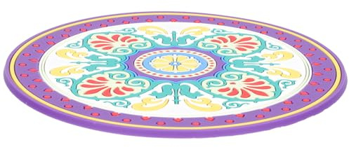 CHILDWEET Coussin pour Bol Chantant et Bol Cristal avec Motif Fleurs, Protection Résistante en Pvc Élégant et Délicat pour Accessoires Bouddhistes