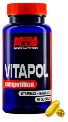Vitaminas y Minerales - VITAPOL - Mega Plus Sport Nutrition - (169036) Vitamina A, B, C, D - Magnesio - Multivitaminico para hombre y mujer - 60 cápsulas