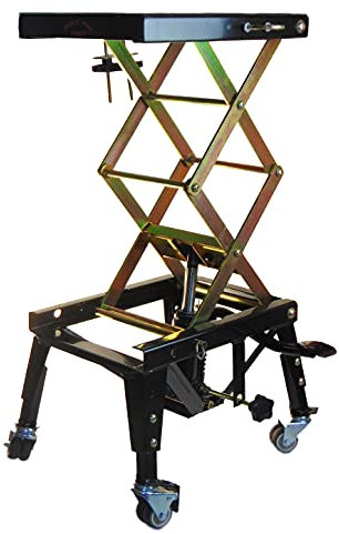 Dirty Pro Tools™ Professional Hydraulic Scissor Motorbike Lift 300lb with Wheels
