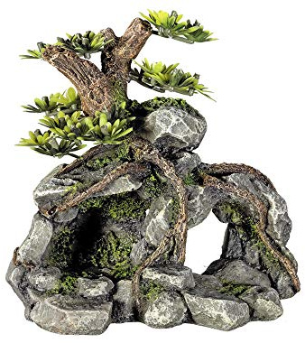 NOBBY 28636 Aqua ornament stenhöjd med växter, 198 g