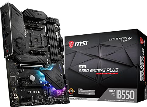 MSI Motherboard MPG B550 GAMING PLUS/A ATX [AMD B550 Chipset] Ryzen 5000 Series Processor MB5873