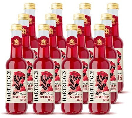Hartridges Cranberry Juice 275ml Glass Bottles - Pack of 12