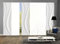 HOME WOHNIDEEN 84677 Schiebegardine LAURINA Digitaldruck Dekostoff Seidenoptik 245x60, Farbe:grau, Größe:245 x 60 cm, Anzahl:6er Set (3X Bedruckt, 3X Uni)