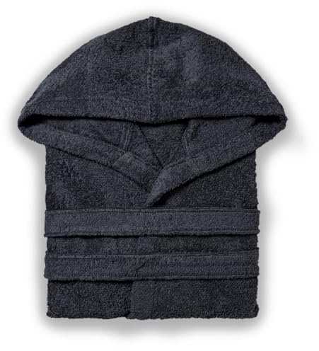 Kiamami Valentina Accappatoio in Spugna Cotone Unisex Grigio Fumo Teddy