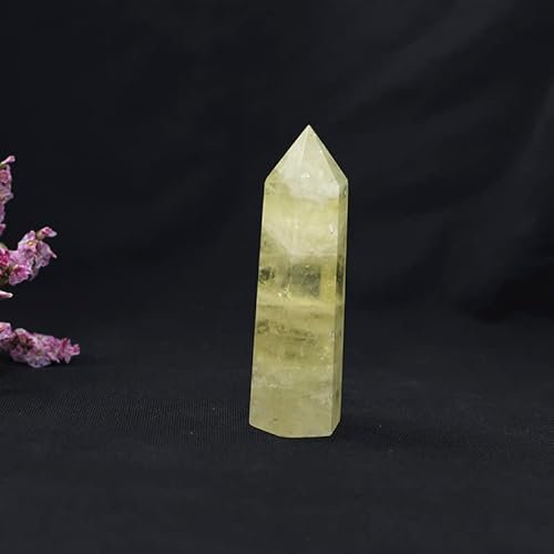 Adorno de Piedra de Cuarzo de Punta de Varilla Hexagonal de Citrino Natural, decoración Moderna for el hogar, pequeño Regalo de decoración, 1 Unidad, Citrino, 50-60mm decoración de la habitación (Col
