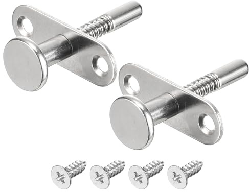 QUARKZMAN Cierres de Émbolo, Pestillo de Perno Cargado por Resorte de Acero de 6.5x45mm/0.26x1.77 Pulgadas para Muebles, Puertas de Cama, 2 Unidades
