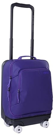 EVOC 40L Hybrid 4-Wheel Trolley Bag - Water-Repellent, Expandable Travel Luggage with In-House Skate Wheels, Extendable Telescopic Handle, Laptop & Tablet Compartments, Perfect for Air Travel & Cyclin