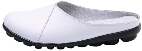 Mules skor för kvinnor sommar, slip-on träskor för kvinnor Storbritannien, avslappnade tofflor skor, lätt mjuk sula trädgårdssko enfärgade låga skor sommar komfort flip flops