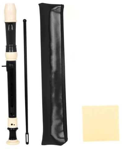 Blockflöjt Musikinstrument Professionell 8-håls Blockflöjt Engelsk Sopran | Stämning av hög tonhöjd: Klart och ljust ljud för övning.(Black)