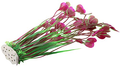 Aumotop Konstgjord Korallväxtprydnad för Akvariedekoration, Naturtrogen Vattengrässimulering Perfekt för Akvarier, 40 Cm Lång, Miljövänlig Plast i Rosa Grön Vinröd (Bourgogne)