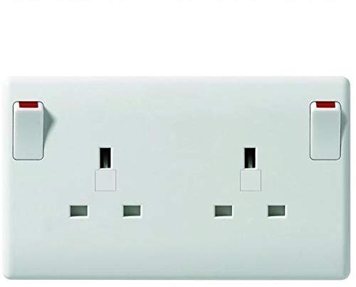 K M Electronics® Single to Double Switched 13A 13 AMP Socket Converter 1 to 2 Gang