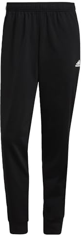 adidas mens Essentials Warm-Up Tapered 3-Stripes Track Pants, Black/White, Medium US
