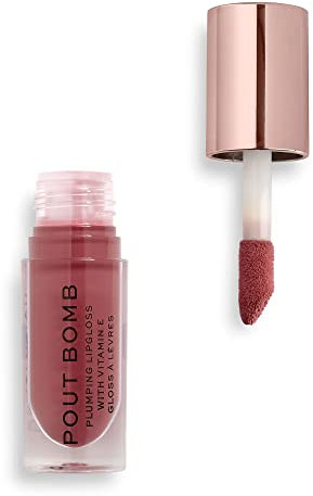 MakeUp Revolution Pout Bomb Plumping Gloss, Sauce - 0.17oz