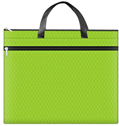 NALEINING Oxford - Borsa portadocumenti in tessuto con cerniera, impermeabile, formato A3, per disegno di schizzi, 44,5 x 34 cm, colore: verde