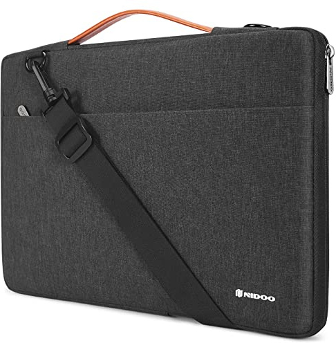 NIDOO 17 Zoll Laptoptasche Umhängetasche Tasche Hülle für 17 Legion 5 Gen 6/17 Chromebook 317/17 G7 17, Wasserdicht Laptop Sleeve Aktentaschen Schultertaschen Notebook Tragetasche, Dunkelgrau