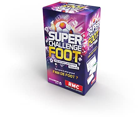 Dujardin Super Challenge Foot RMC - Jeu de Cartes pour Adultes et Enfants - Dès 8 Ans - Jeu d'ambiance avec 400 Questions 41339