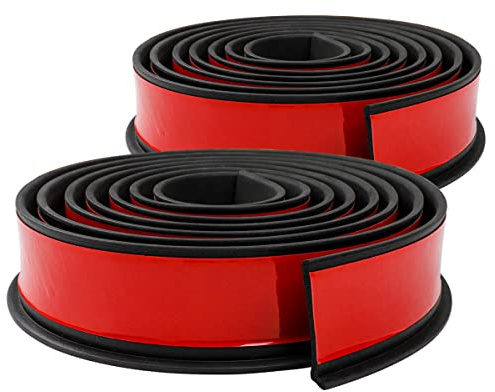 XmuxHai 2.17In(5.5CM)*11.5FT*2PCS Car Wheel Eyebrow Arch Trim Lips Strip Fender Flare Protector Universal Rubber Wheel Eyebrow Protector for Car and Truck Fender Flare Edge Trim (5.5CM)