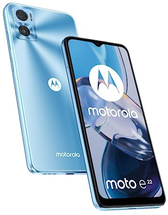 Motorola E22 Blue (Renewed)
