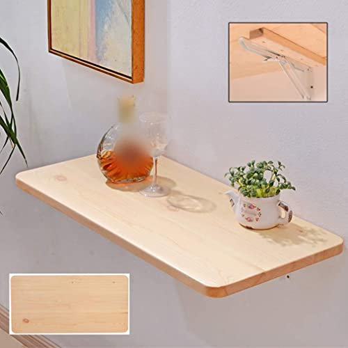 QLIFSHI Schwimmender Wandtisch aus massivem Holz, klappbarer Computertisch, Esstisch, Küchenwerkbank, platzsparend für das Heimbüro, mit komplettem Zubehör, 18 Größen (100 x 40 cm)