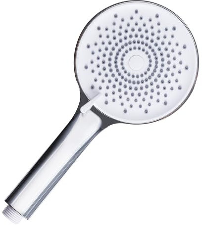 Ronvie Shower Head, 3 Modes Handheld Shower Head with Self-Cleaning Silicone Nozzle, Universal Water Saving Showerhead, Chrome