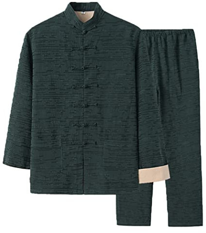 Chinesische Kleidung Jacquard-Tang-Anzug for Herren, traditionelle chinesische Kleidung, Kampfsport-Anzug, Kung-Fu-Uniformen, Baumwoll-Leinen, Tai-Chi-Kleidung, Zen-Meditationsuniform, Langarm-Shirt u