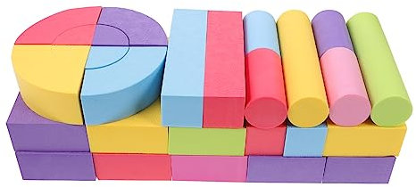 COSMEVIVI 100pezzi Blocchi Da Costruzione Per Ragazzo in Eva Sicuro Giocattoli Blocchi Di Cartone Animato Per Prima Divertenti Da Costruzione Per Sviluppare Capacità Pratiche