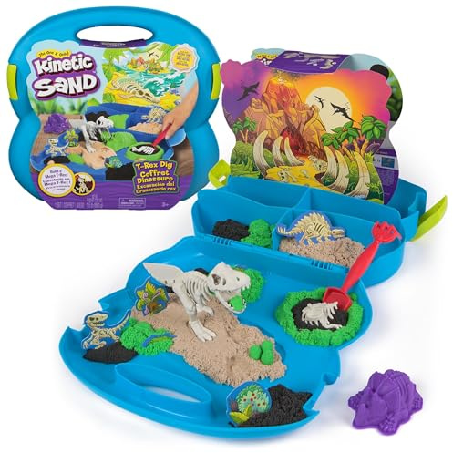 Kinetic Sand, T-Rex Excavation Kit with 1.5 Pound Play Sand and Tools