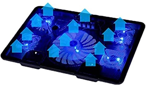 Base Raffreddamento Pc Portatile 5 Fan 2 USB Laptop Cooler Cooling Pad Base Notebook Computer Cooler Supporto Per Ventola USB Per PC Portatile 10 '' - 17 '' Ventola Pc Per Ufficio