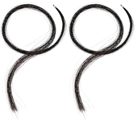 DECORNIJIA Crin D'archet de Violon Tenue et Durabilité 2 Pièces en Crin de Cheval Noir Adapté pour Archets de Violon et Alto