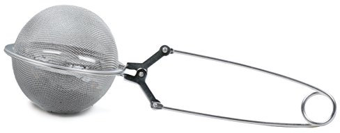 RSVP International Endurance Collection Loose Tea Infuser Spoon, 18/8 Stainless Steel, Dishwasher Safe, 6-1/2, Large Mesh, 2.5 Diameter