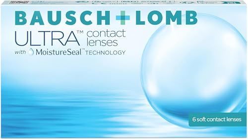 Bausch + Lomb ULTRA Lenti a Contatto Correttive Mensili, 6 Lenti, BC 8.5 mm, DIA 14.2 mm, -8.0 Diopt
