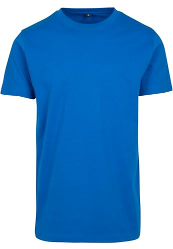 Build Your Brand T- Shirt Round Neck Homme, Bleu (Cobalt Blue), L