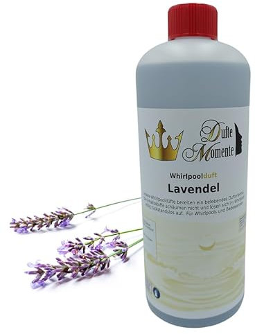Dufte Momente | Whirlpool Duft 1000ml | Lavendel | mit naturreinen und natürlichen ätherischen Ölen | kein Schaum | vegan und ohne Tierversuche
