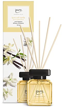 ipuro - Parfum d'ambiance ipuro doux vanille - Désodorisant discret avec une fine vanille de Madagascar - Désodorisant élégant dans l'appartement pour une expérience parfumée puriste de 100 ml