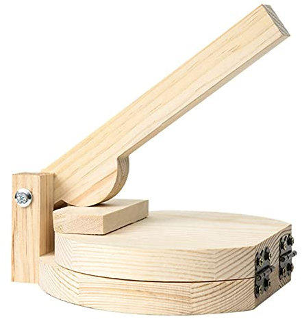 Jojomino Presse à tortilla en bois pour boulettes de maïs Chapati Roti Accessoires de cuisine