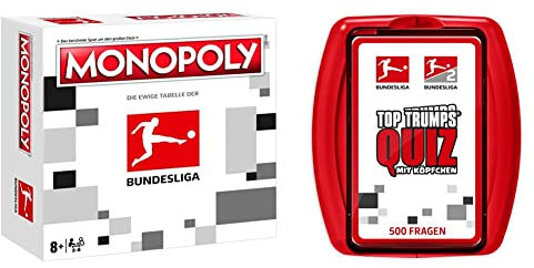 Monopoly - Bundesliga Edition - Fanartikel - Alter 8+ & TOP Trumps Quiz - Fußball-Quiz - Alter 6+ - Deutsch