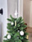 JACK Eislack Glas Christbaumkugeln Set 15x Kugel 6cm + 1x Spitze 25cm Box, Farbe:Weiß