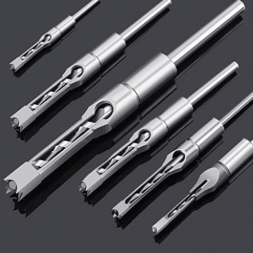Samnuerly Set di Punte elicoidali per Trapano Set di Utensili per Trapano Set di Trapani a scalpello per mortasare a coclea Quadrata Sega estesa Quadrata (Color : A, Size : 10 mm) (A 10 mm)