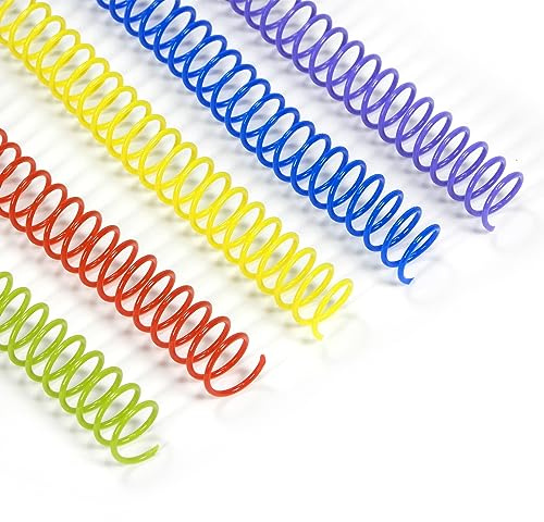 RAYSON Bobine di Rilegatura a Spirale, 105 Fogli, Passo 3:1, 15,9 mm, Multicolore, A4, Confezione da 100