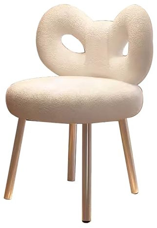 Schminktisch Spiegel Hocker Make-up-Schminktisch, multifunktionaler Make-up-Stuhl | Schöner Schminkstuhl mit Schleife und hoher Rückenlehne | Schlafzimmerstuhl, Schminkzimmer, Wohnzimmer, Sc