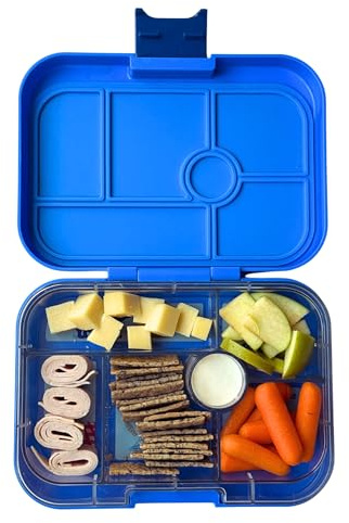 Yumbox Original Leakproof Bento Box for Kids – 6-Compartment Tray – BPA-Free, Easy-Clean, Compact Lunchbox for Toddlers to Age 8 – Ideal for School (Surf Blue Rocket)