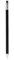 MUJI 無印良品 Portaminas hexagonal de madera, mina de 0,5 mm, negro con borrador integrado