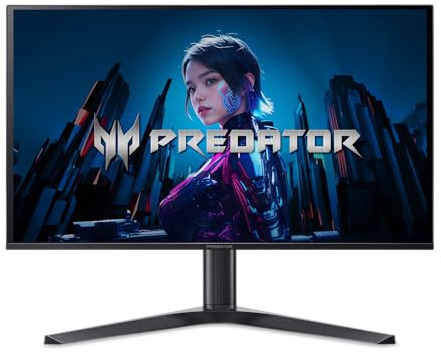 Acer Predator Gaming Monitor 27 inch | WQHD 2560 x 1440 OLED | AMD FreeSync Premium Pro | 280Hz | 0.03ms (G to G) | VESA DisplayHDR True Black 400 | Display Port 1.4 and 2x HDMI 2.1 | X27U Z1bmiiprx