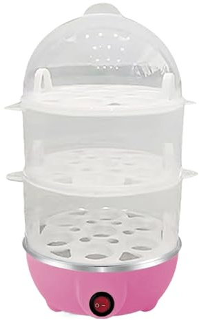 Huxibai Cuiseur D'Œufs Rapide,Cuit-Œufs Automatique 3 Niveaux pour Œufs Durs | Appareil Cuiseur Vapeur avec Arrêt Automatique pour Céréales et Bouchées