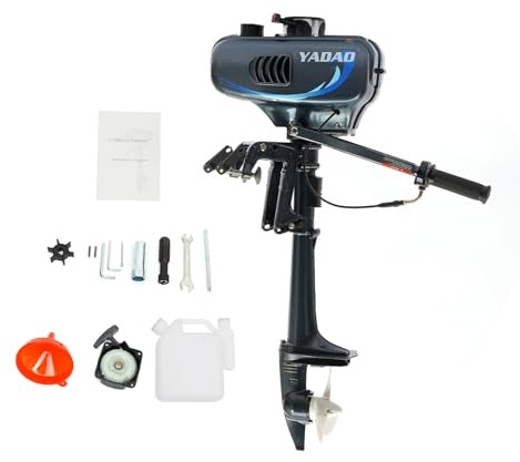 2 Stroke 3.5HP Outboard Motor Fishing Boat Engine, Kayak Water Cooling System for Small Watercraft Kayaks Canoes Dinghies Inflatable Boats